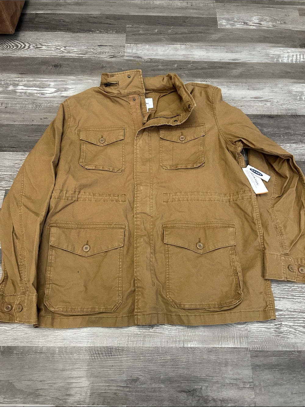 Old Navy Men's Brown/Tan Military Field Jacket